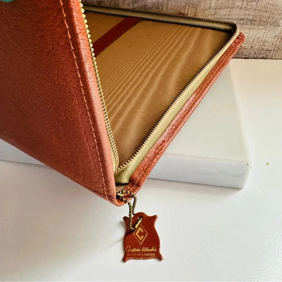 Unisex NWOT Vintage 1960's Leather Portfolio made in Canada by Cooper-Weeks - Picture 9 of 9